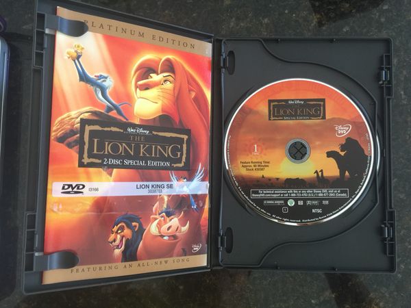 The Lion King 2-Disc Platinum Edition DVD for Sale in Goulds, FL - OfferUp