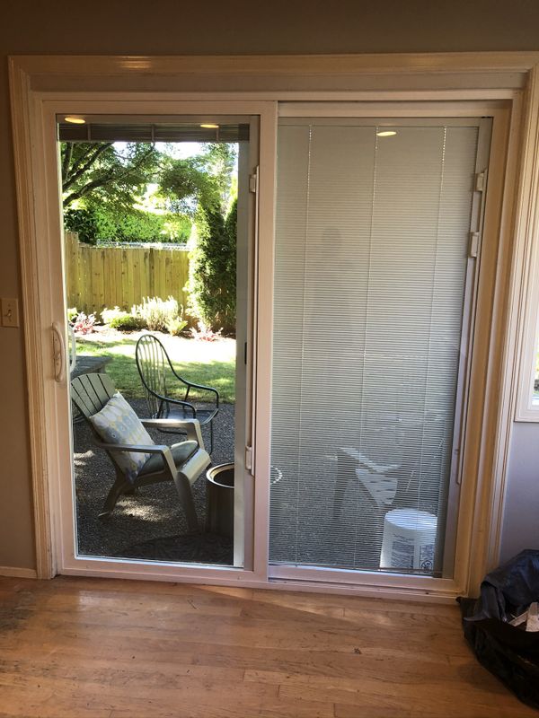 Great 6 ft slider, sliding glass door with screen, locks with key and ...