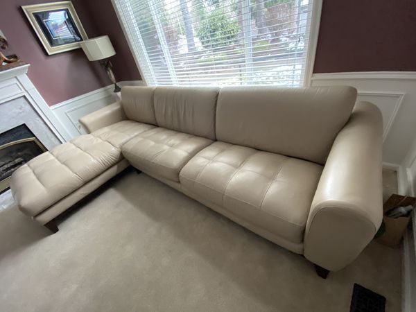 taupe leather sofa chaise