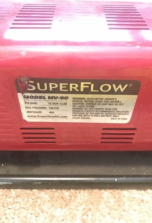 superflow 12 volt air compressor