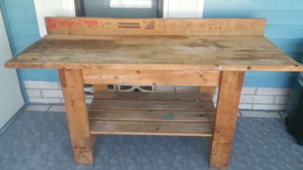 used wooden workbench