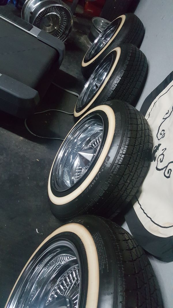 LOWRIDER 13x7 100 spokes straight lace all chrome wire rims 4sale for