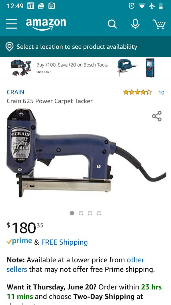 Crain 625 Power Carpet Tacker OBO for Sale in Woodinville, WA OfferUp