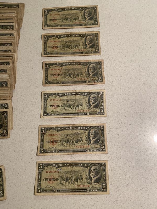 Cuban money currency pre revolution war Very collectible all about the