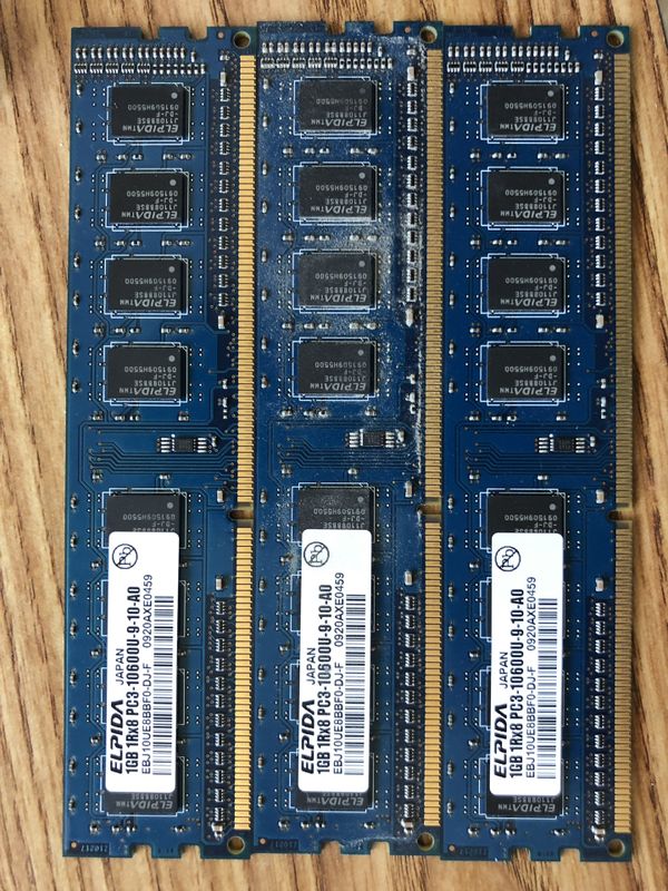 3-ddr3-ram-sticks-1gb-for-sale-in-tempe-az-offerup