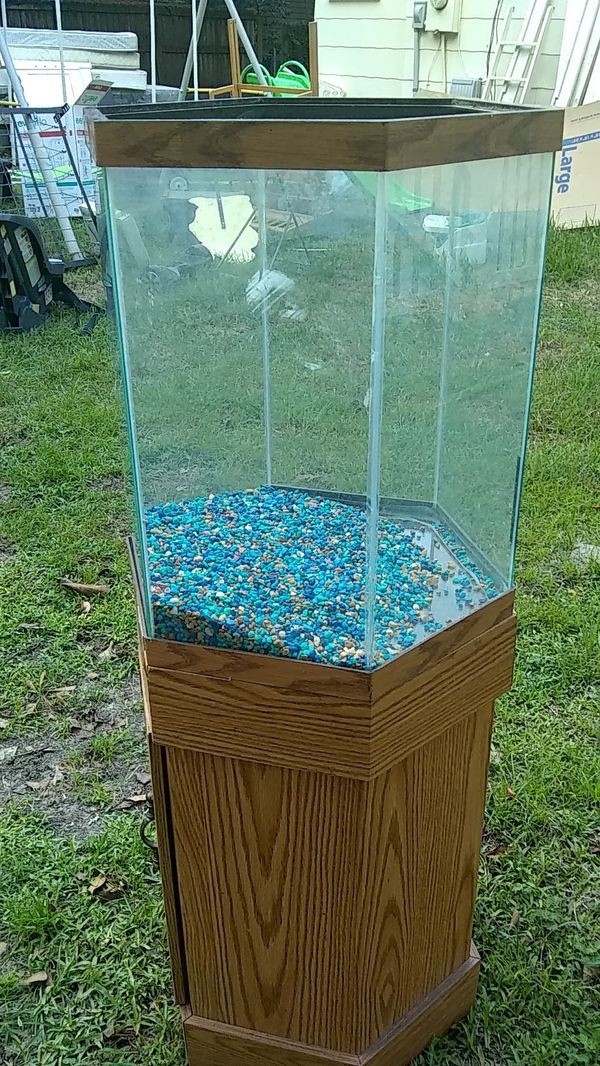 Octagon Fish Tank with base for Sale in Hanahan, SC OfferUp