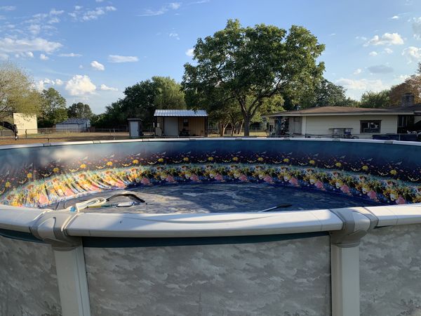 above ground salt water swimming pool