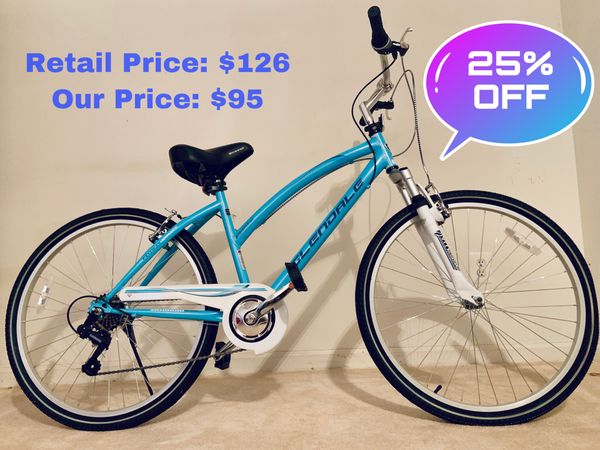 kent women's belmar 26 cruiser bike teal blue