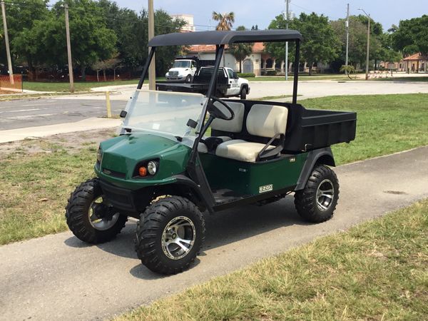 2014 Ezgo utility terrain 1500 gas green lifted dump cargo bed golf ...