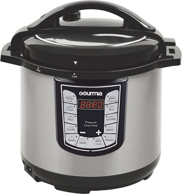 New Gourmia 6-Quart Pressure Cooker Stainless Steel Instant Pot for