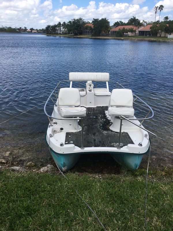 Eldebo Electric Pontoon Boat 14 ft for Sale in Fort Lauderdale, FL