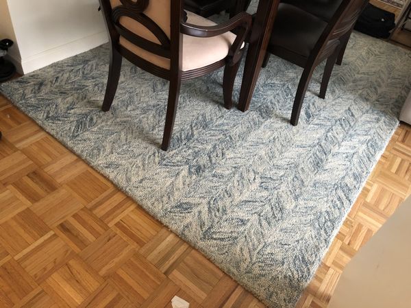 West Elm Vines Wool Rug Blue Lagoon Style 8 X 10 For In West Elm Vines Wool Rug Blue Lagoon