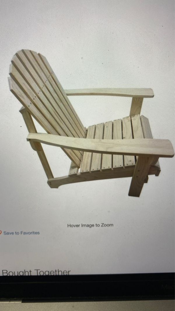 Hampton Bay Wood Adirondack Chair Unfinished for Sale in Tempe, AZ