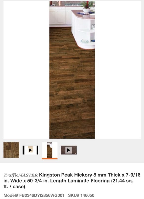 Trafficmaster Kingston Peak Hickory 8 Mm Thick X 7 9 16 In Wide Open In The Continue To Mobile Website