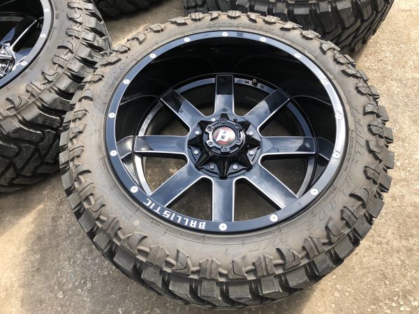 Like new 22x12 Ballistic Rims And New 35x12.50r22 Tires 8 Lug Universal ...