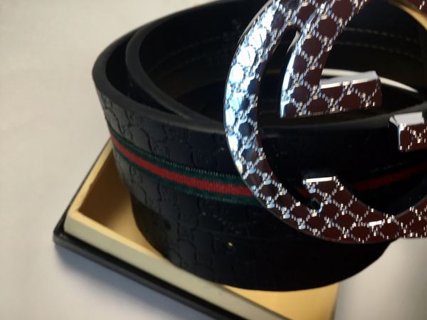 Big silver buckle black canvas Gucci belt size 36-46 for Sale in Dallas, TX - OfferUp