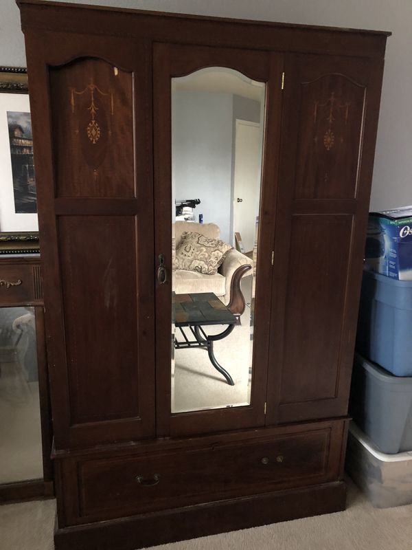 Antique men’s wardrobe closet. for Sale in Burleson, TX OfferUp