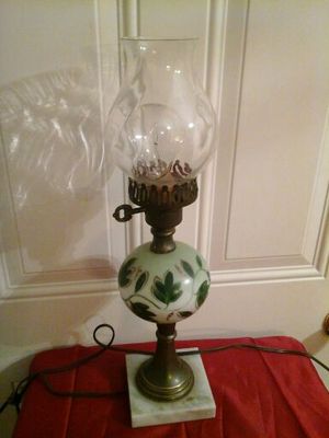 New And Used Antique Lamps For In Orleans La Offerup Beautiful Antique Hand Painted Electric Hurricane Lamp On Marble Base For In Metairie La