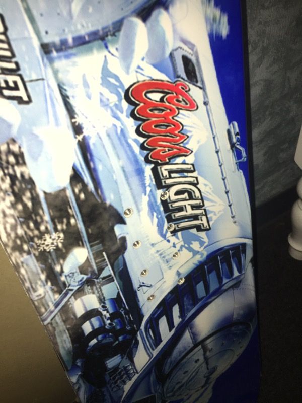 Coors Light silver bullet snowboard! 2017 new! 5ft for Sale in