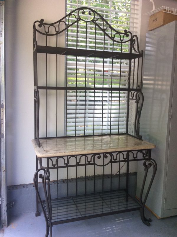 IRON AND MARBLE BAKERS RACK for Sale in Mooresville, NC OfferUp