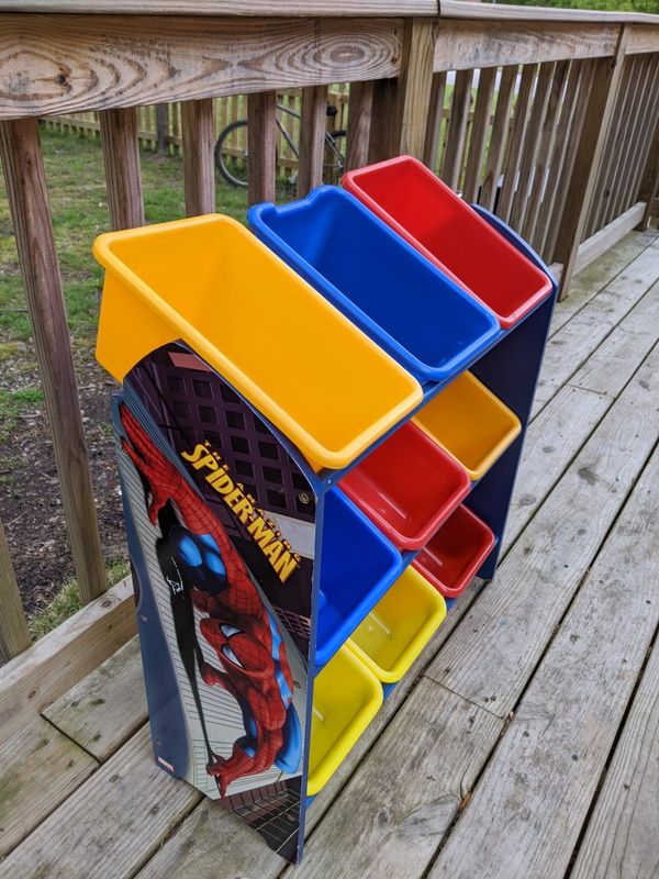 spiderman toy boxes storage