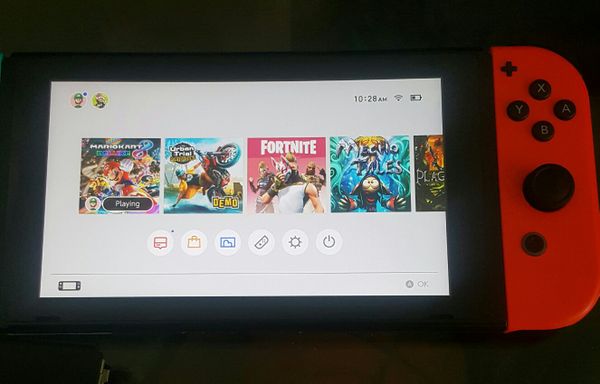 nintendo switch perfect condition one controller comes with mario cart 8 cartridge and 6 other downloaded - fortnite nintendo switch cartridge