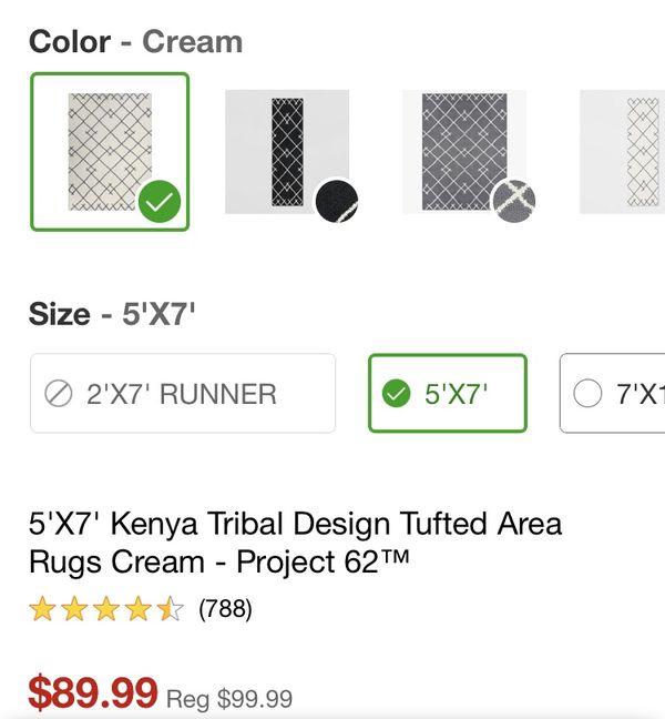 70033 Target Kenya Tribal Design Tufted Area Rug Cream For In Anaheim Ca Offerup