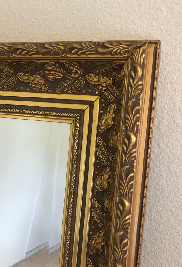 Bombay Furniture Company Gold leaf wood frame wall mirror large for Sale in Bellevue, WA OfferUp