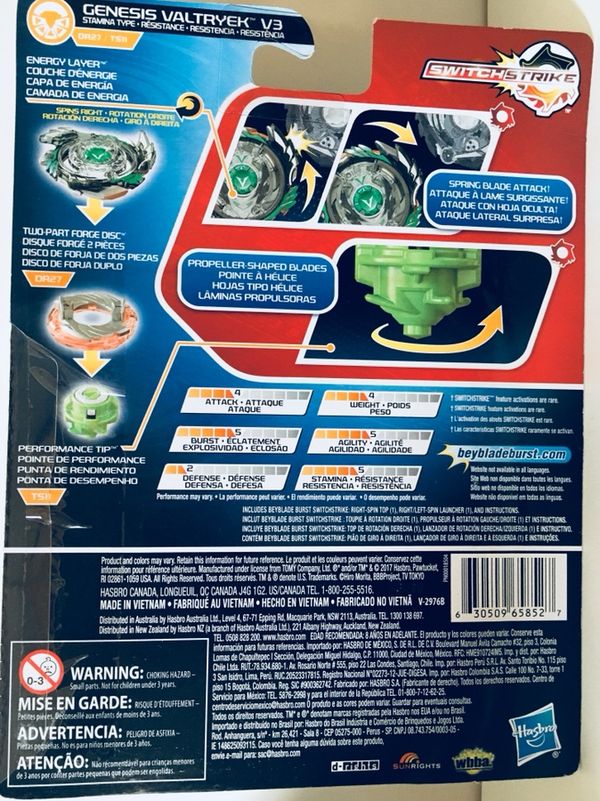 Brand New Hasbro Beyblade Burst Switchstrike Genesis Valtryek V3 For Sale In South Pasadena Ca