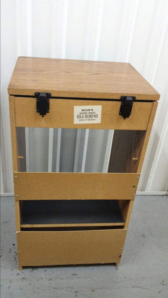 Vintage Sony Stereo Rack System Rack w/Glass door SUS3010 for Sale in