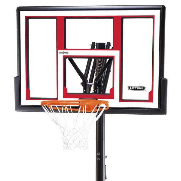 Adjustable Portable Basketball Hoop Ball Included Rolling Wheels 48 ...