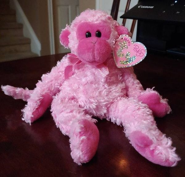 ty pink monkey plush