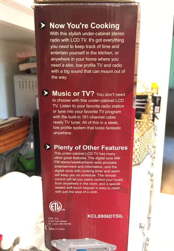 Lcd Tv Radio Clock For Kitchen Under Cabinet For Sale In Normandy