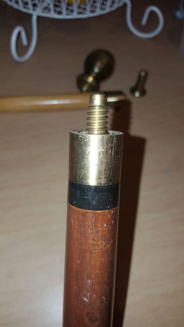 Vintage Concealed Pool Cue Walking Cane Stick Carved Dragon Brass Billiards for Sale in