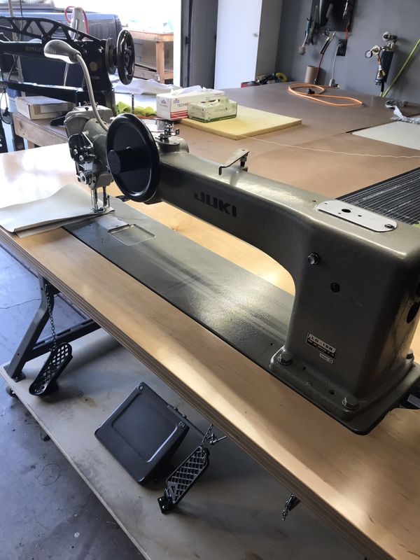 Juki 158 long arm double needle 1/2” needle spacing, industrial