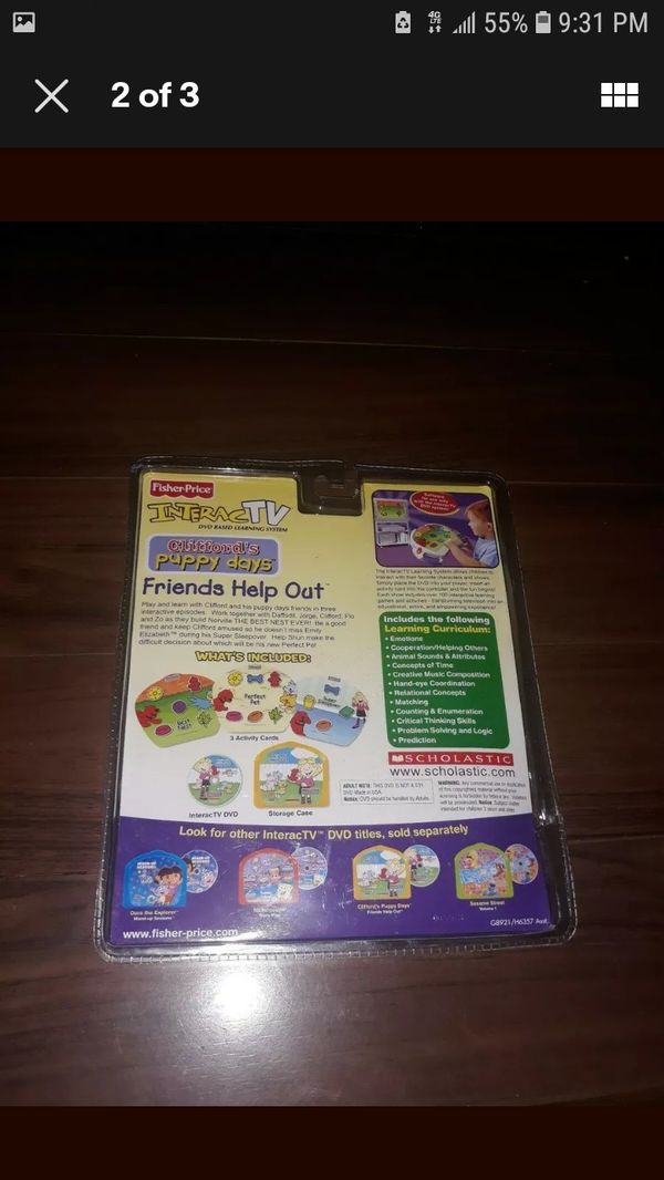 Fisher price Interactv Cliffords puppy days dvd based learning system