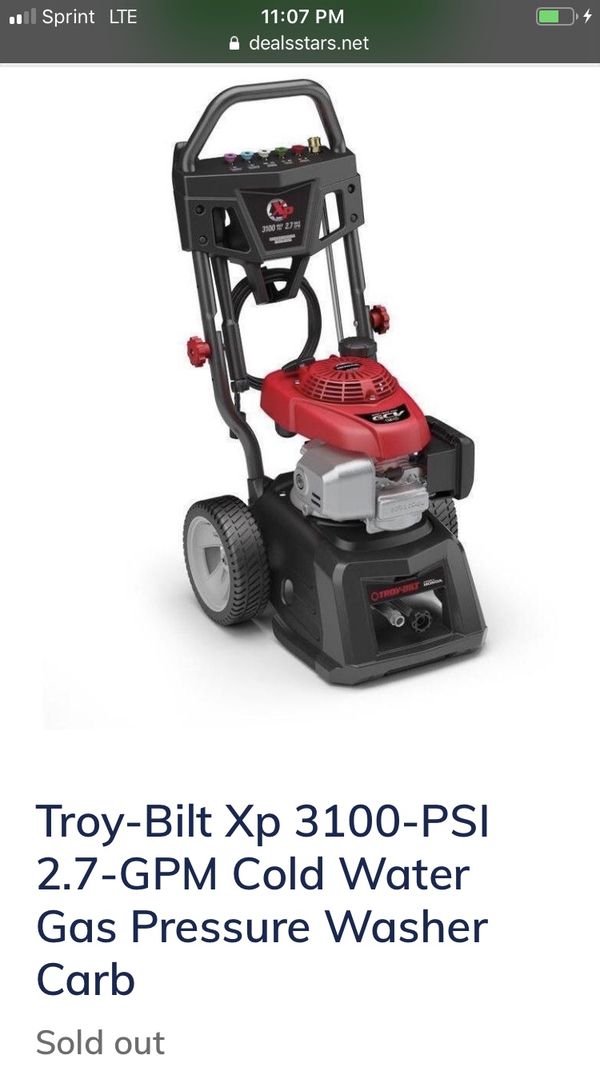 TroyBilt XP Series 3100 PSI 2.7 GPM Pressure Washer EBTH