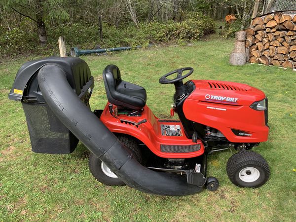 Troy Bilt Bronco Riding Lawn Mower Wbagger Grass Catcher 42” Kohler 20 Hp For Sale In Auburn 8250