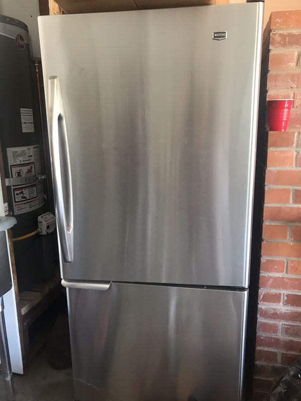 Maytag 19 cu. ft. Single Door Bottom Freezer Refrigerator Stainless