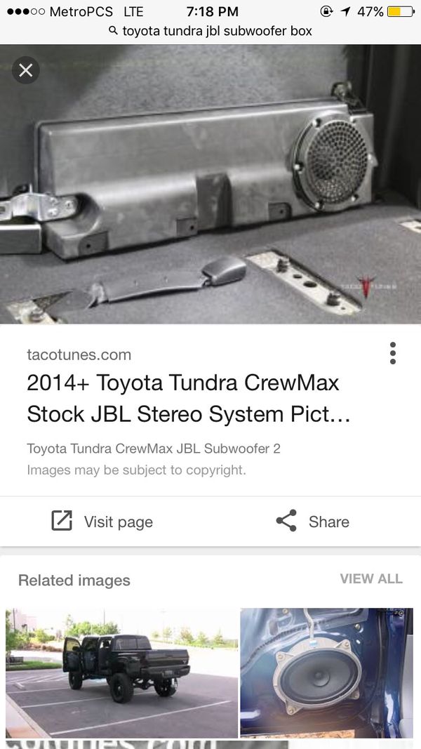 2017 Toyota Tundra crewmax stock JBL stereo subwoofer for Sale in