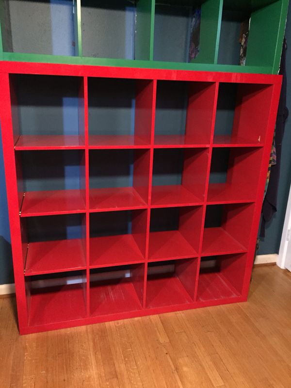 IKEA KALLAX Expedit Shelf unit Red 57 7/8x57 7/8 " for Sale in Dallas