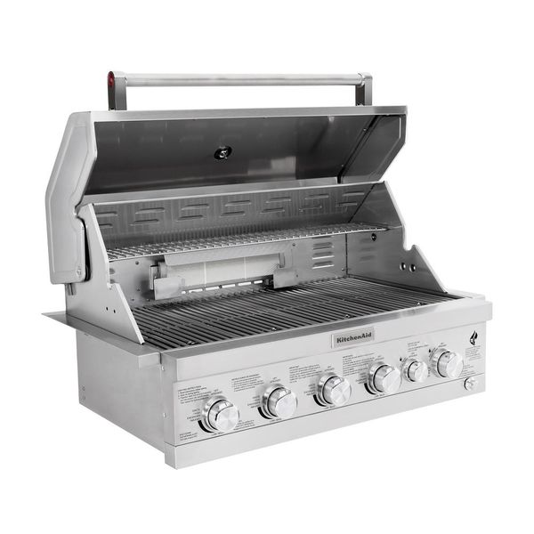 KitchenAid 4Burner Builtin Propane Gas Island Grill Head in Stainless