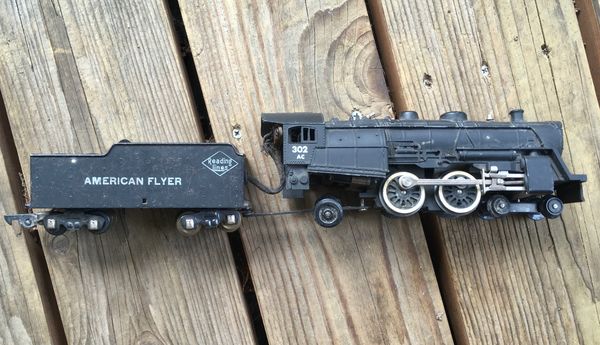 Vintage 1950s American Flyer S-gauge Locomotive, Cars, Track And 