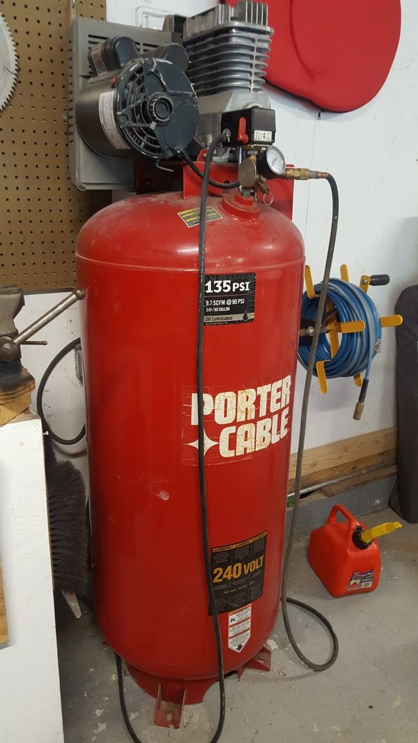 60 gallon Porter Cable 240 Volts Compressor for Sale in Taunton, MA