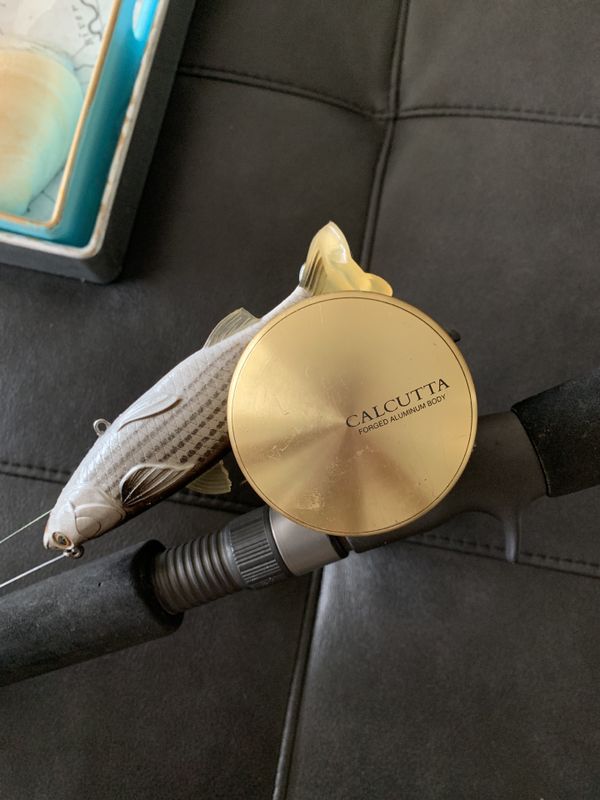 Calcutta fishing reel bait caster and ocean master rod model Calcutta
