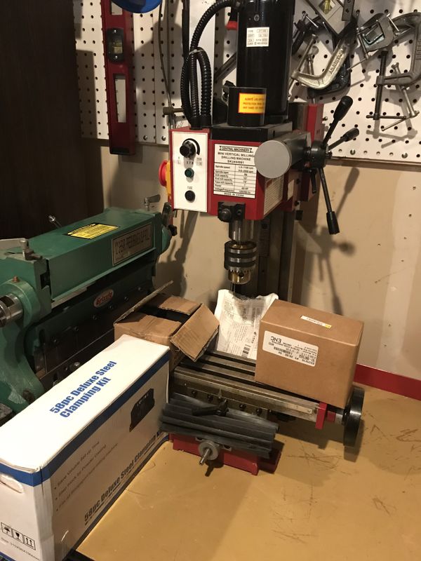 Milling Drilling Machine Harbor Freight unused w/acc. for Sale in Black