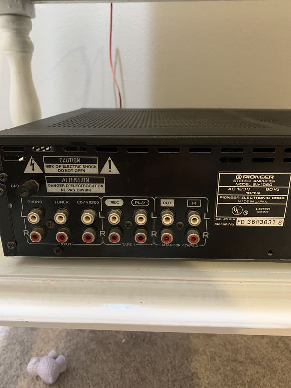 1 receiver pioneer SA-1060 and 4 speakers for Sale in Carol Stream, IL