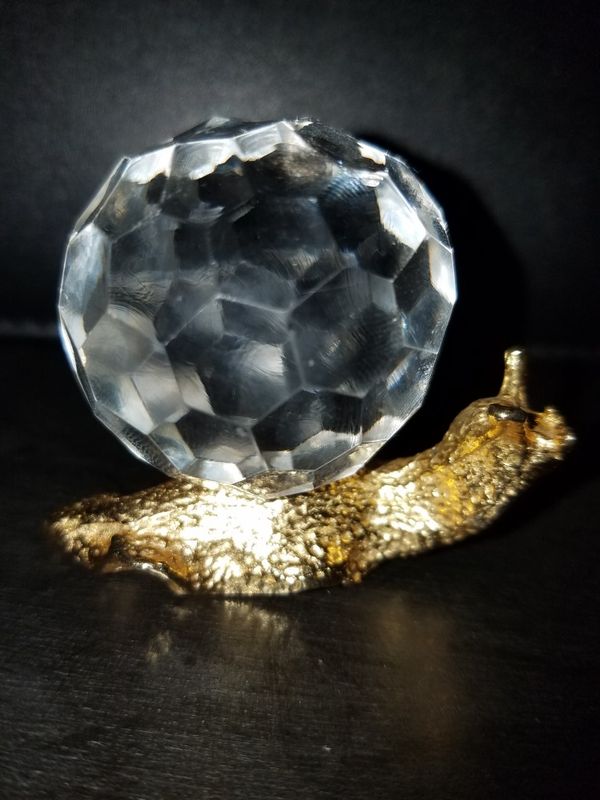 swarovski crystal snail figurine