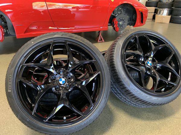 21” Staggered BMW X5 X6 Genuine OEM Gloss Black Wheels