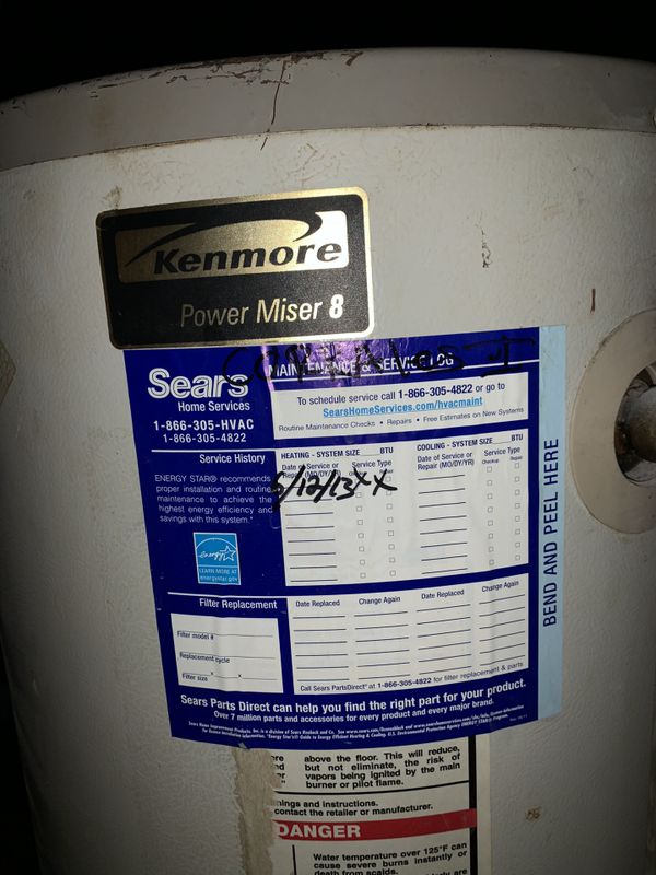 Kenmore Power Miser 8. Water heater/boiler for Sale in Morton Grove, IL